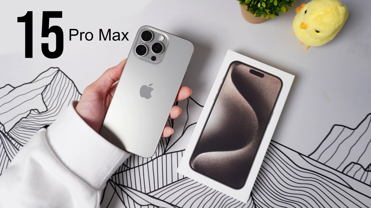 iPhone 15 Pro Max Natural Titanium Aesthetic Unboxing | Setup + Camera Test