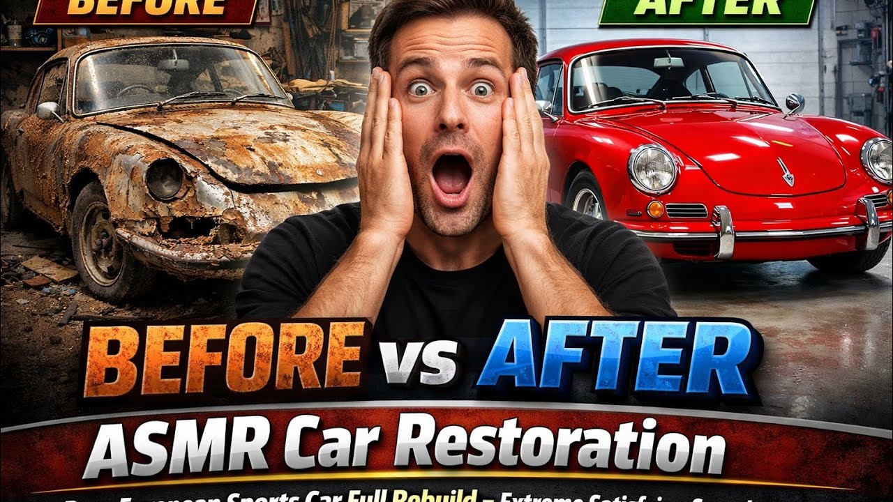 ASMR Car Restoration | Rare European Sports Car Full Rebuild – Extreme Satisfying Sounds