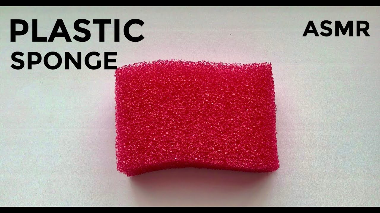 Plastic sponge dry ripping ASMR