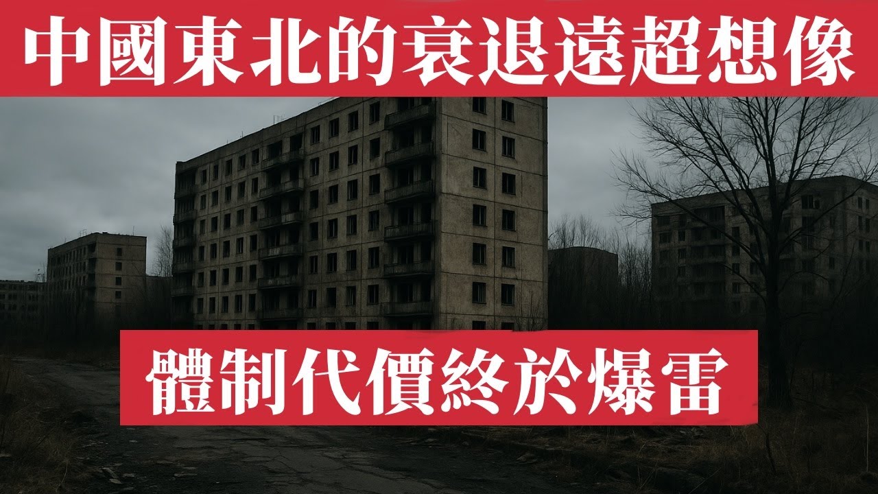 中國東北的衰退，遠超想像，堪稱慘烈！三十年從共和國長子淪為人口墳場，平均每天消失兩座村莊，出生率墊底、養老金破產、年輕人逃亡，全國或全面複製，體制代價終於爆雷，中國未來正在東北提前上演。東北徹底塌陷