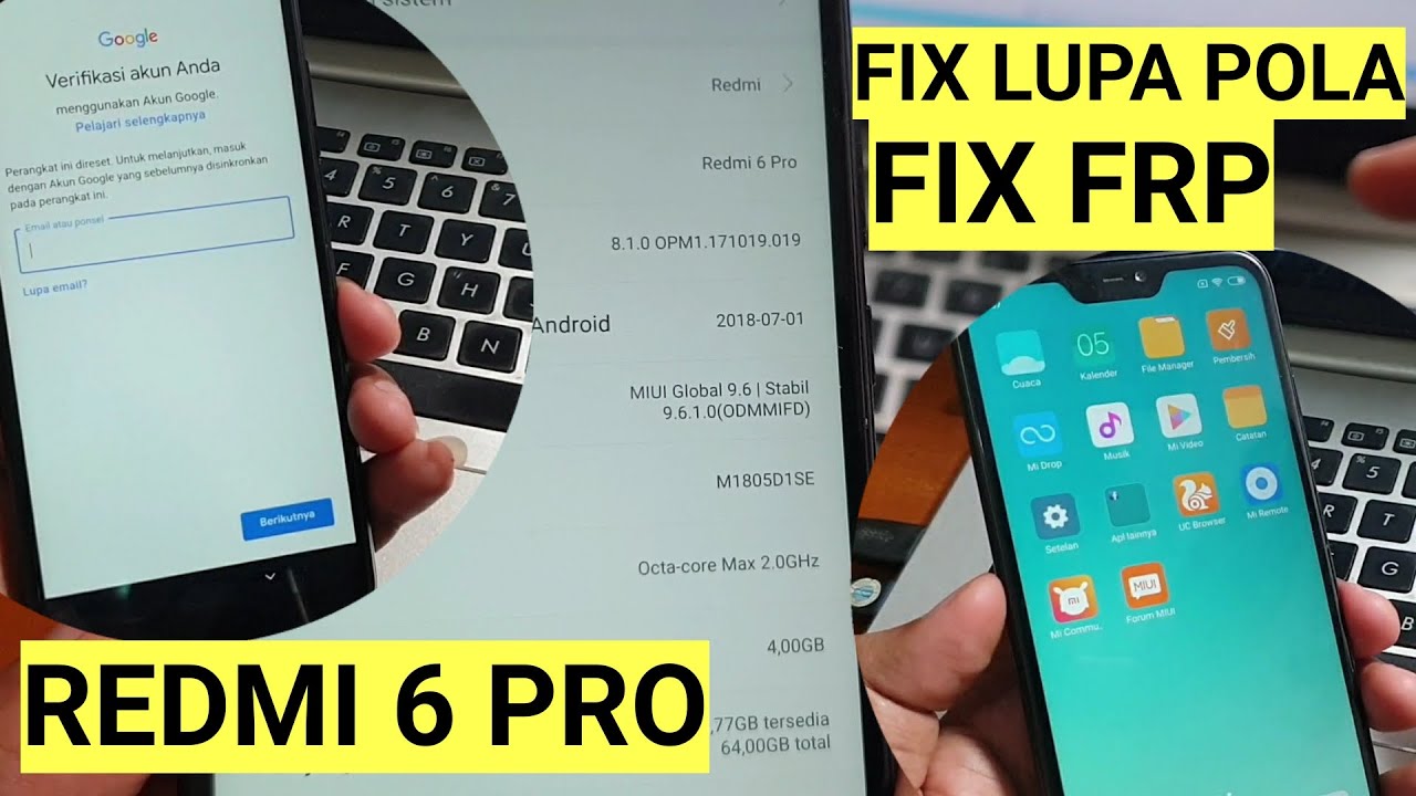 Bypass frp Redmi 6 Pro remove account google no computer