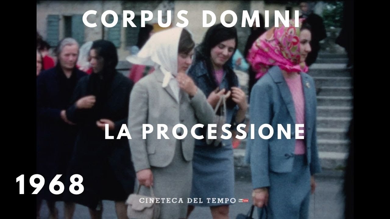 Processione Corpus Domini 1968 Corpo e Sangue di Cristo eucarestia tradizione Chiesa Cristiana