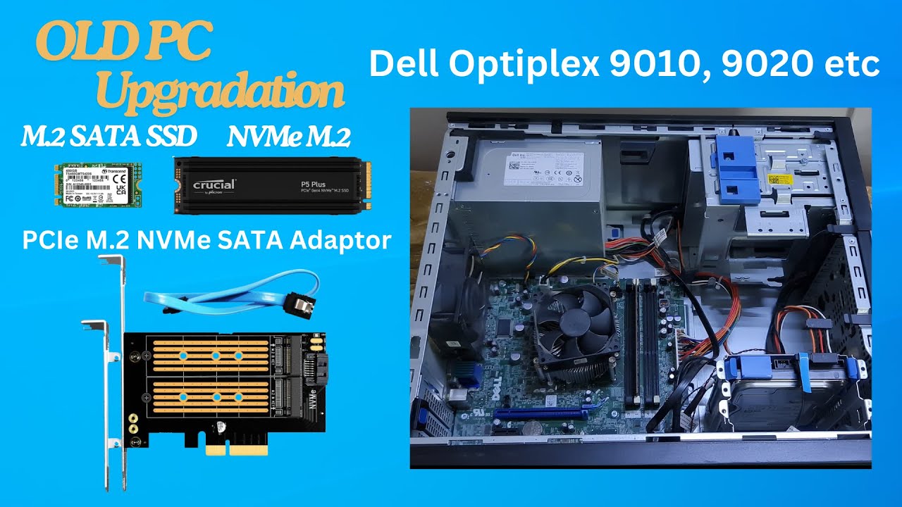 PCIe Adaptor NVMe M2 SSD How to Upgrade OLD PC Dell OptiPlex 9010 9020 Fast Performance@HDAMS Tech
