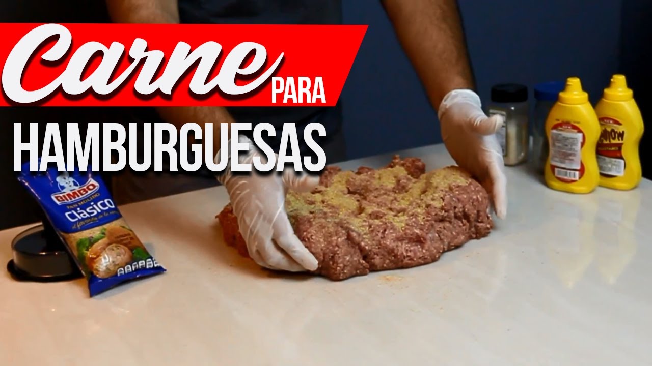 PREPARANDO CARNE PARA HAMBURGUESAS AL CARBÓN