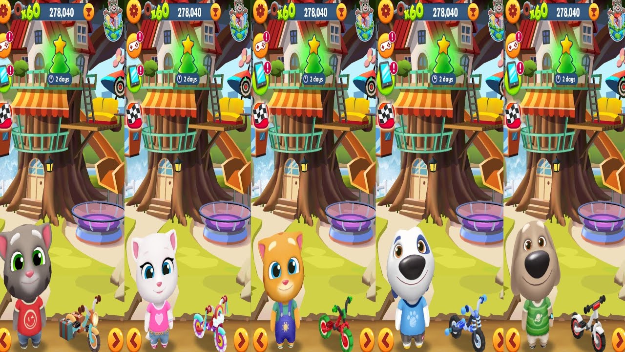 Tom Gold Run.Tom vs Angela vs Ginger vs Hank vs Been Gameplay Android#27