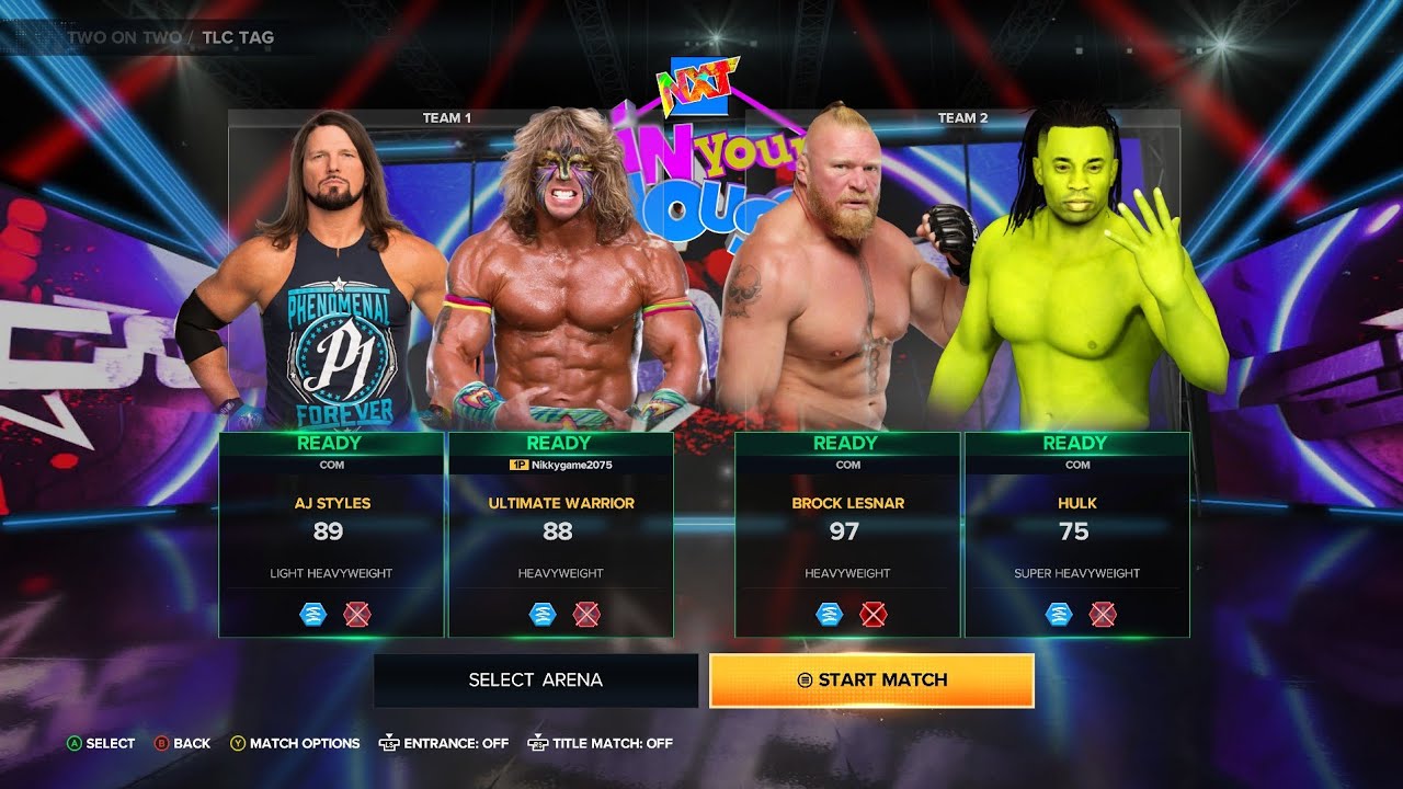 TWO ON TWO STEEL CAGE MATCH LIVE
