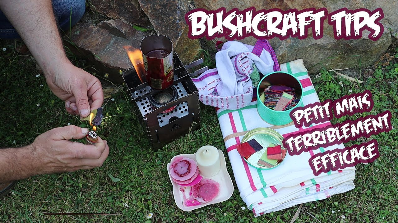 💡🤠 Bushcraft Tips - Coton ciré - Un allume-feu ultra-léger et petit pour randonneur.