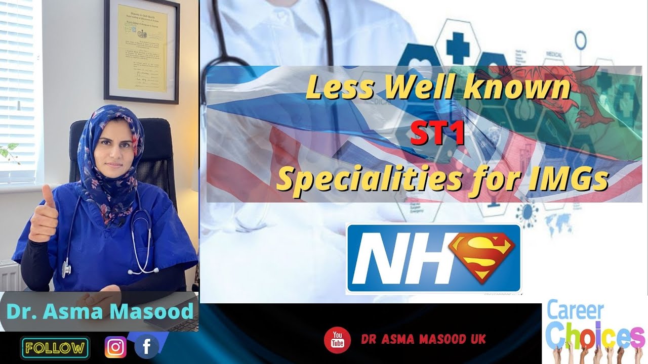 Less well known ST1 Specialities for IMGs which can be an excellent career choice!