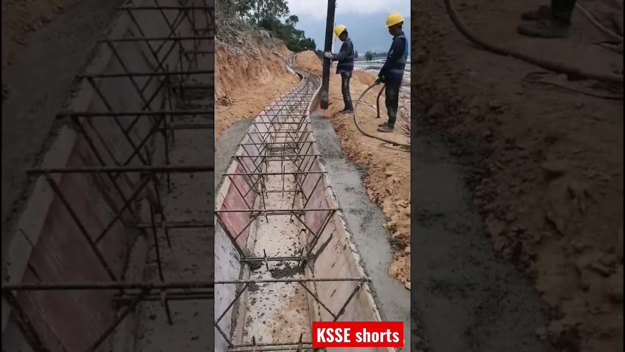 Water irrigation system concrete pouring techniques #innovation #construction #subscribe
