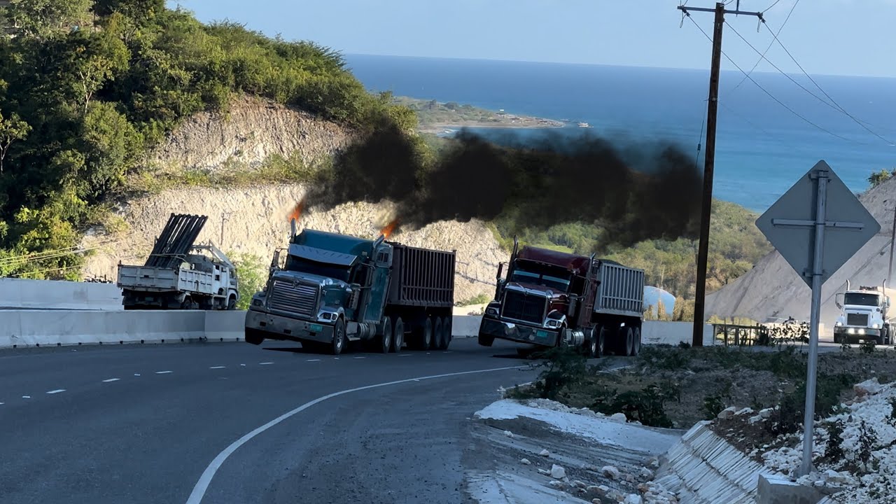Trucks carrying heavy loads & navigating uphill on a 7.6 steep grade up hill. / S7-E2