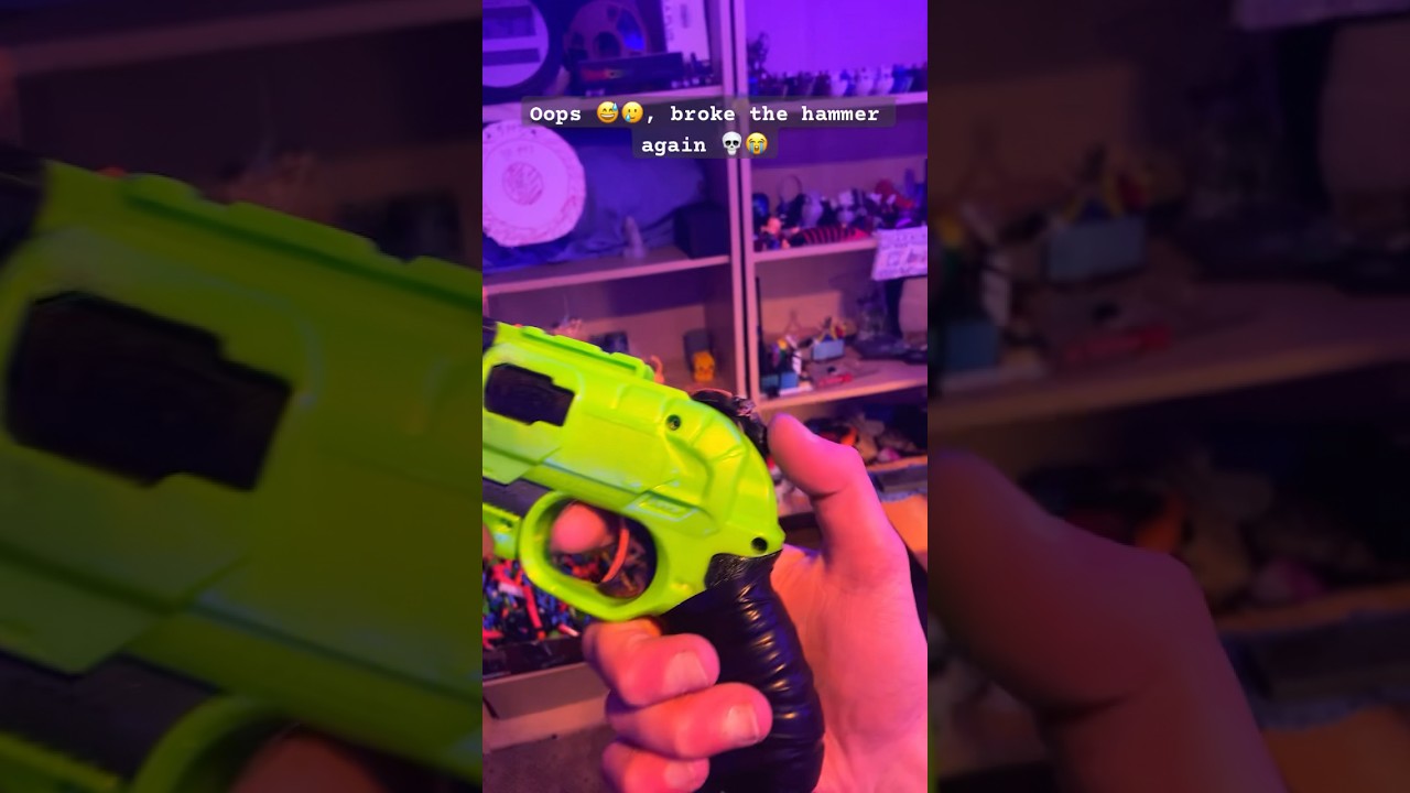 These nerf gun tricks never end well 🥲#nerf #tricks