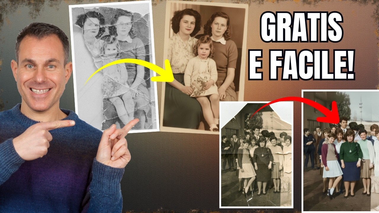 Come RESTAURARE e COLORARE foto antiche (e recenti) GRATIS con l'IA di Gemini