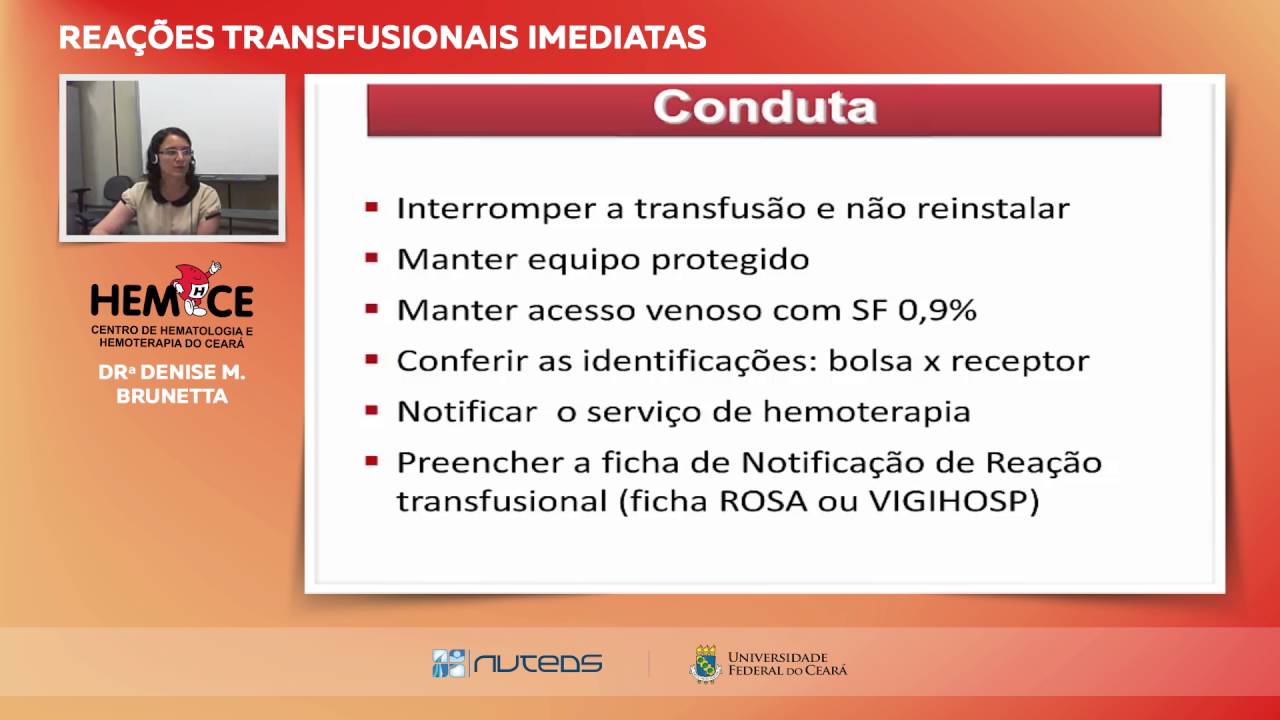 Reações Transfusionais Imediatas