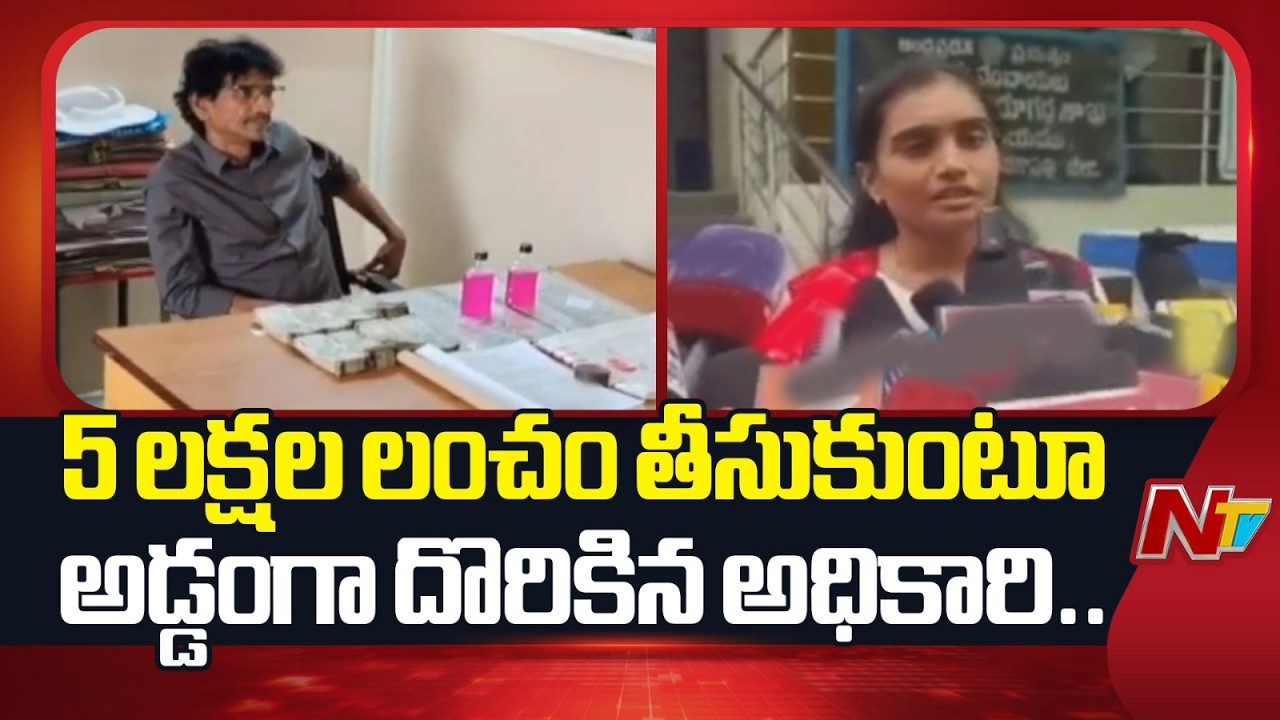 Mines Surveyor Caught Red-Handed While Taking Bribe in Anakapalli | ACB Raids | NTV Telugu