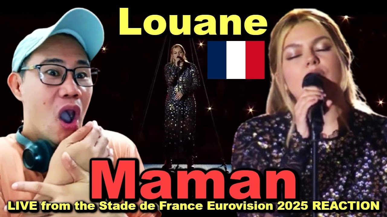 Louane - Maman - LIVE from the Stade de France Eurovision 2025 REACTION