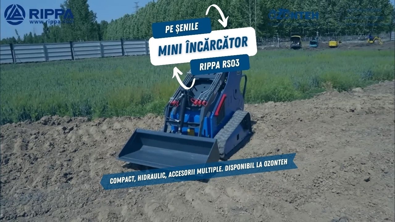 Mini încărcător pe șenile RIPPA RS03 – Multifuncțional