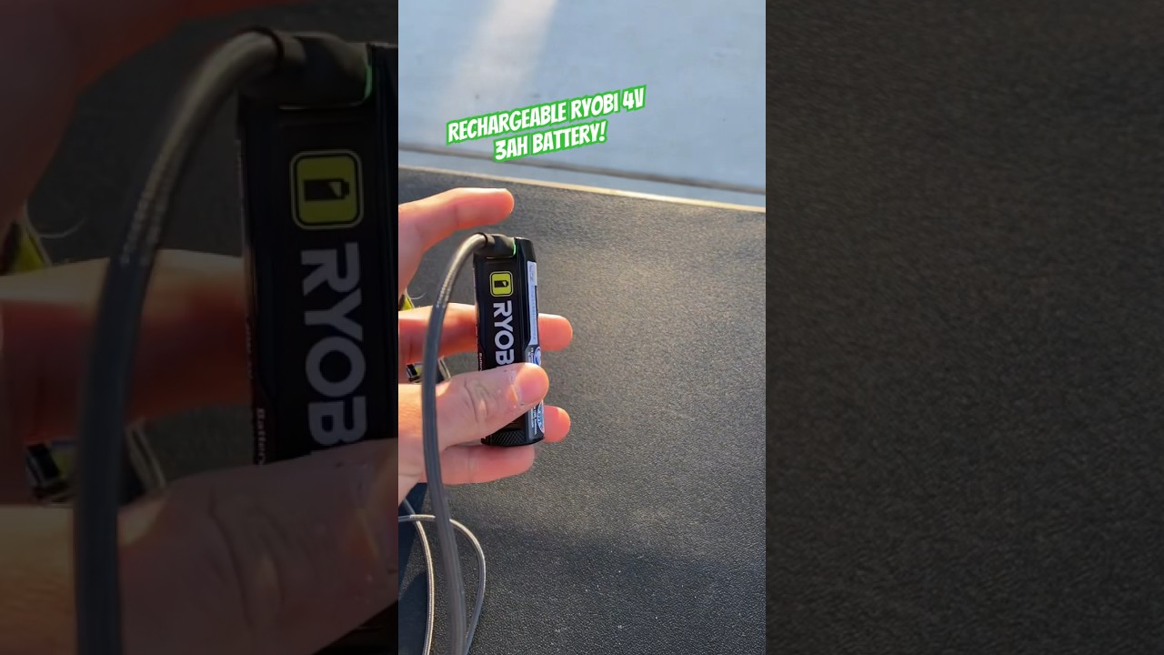 Ryobi 4v Rechargeable 3ah USB Battery! #powertool #offgridsolar #ryobi #milwaukee #solar #shorts #me