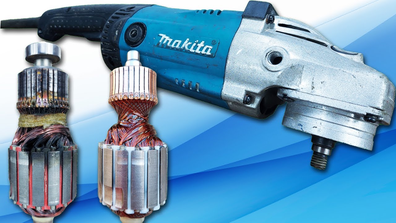 Болгарка MAKITA 230 подделка (ЯКОРЬ И НАМОТКА КАТУШКИ)