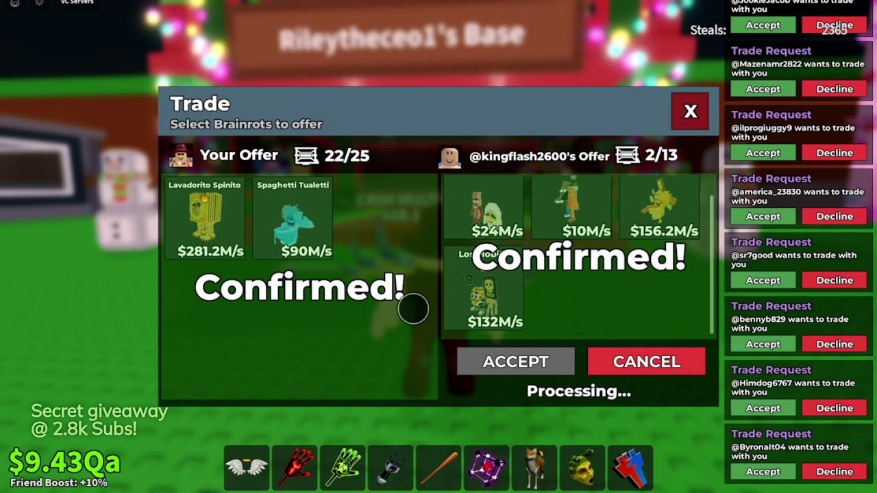 PVP & Trading Live! | Roblox Steal a Brainrot Ep:39
