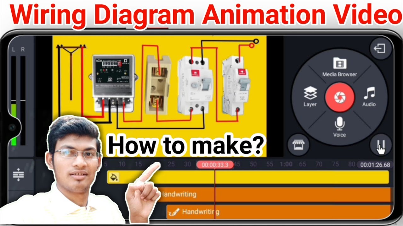 How to make electrical wiring diagram animation video using phone? l Electrical house wiring diagram