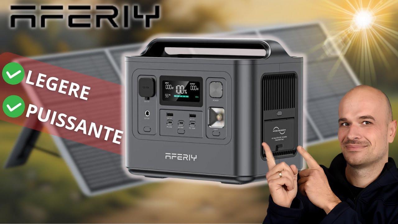 Cette BATTERIE 800W et son PANNEAU SOLAIRE sont transportables ... VRAIMENT (AFERIY P010)