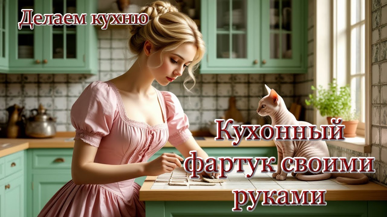 Имитация плитки. Кухонный фартук своими руками