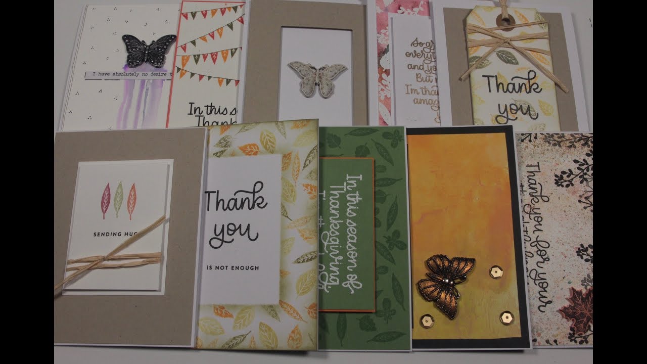 10 Cards 1 Kit - Simon Says Stamp Nov 2018 - Thanks and Leaves