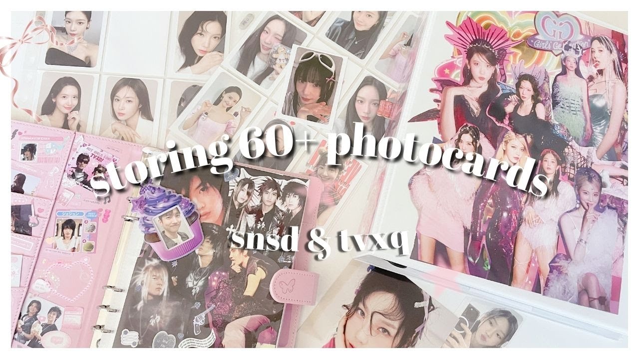 storing new photocards 💿 snsd, tvxq, taeyeon