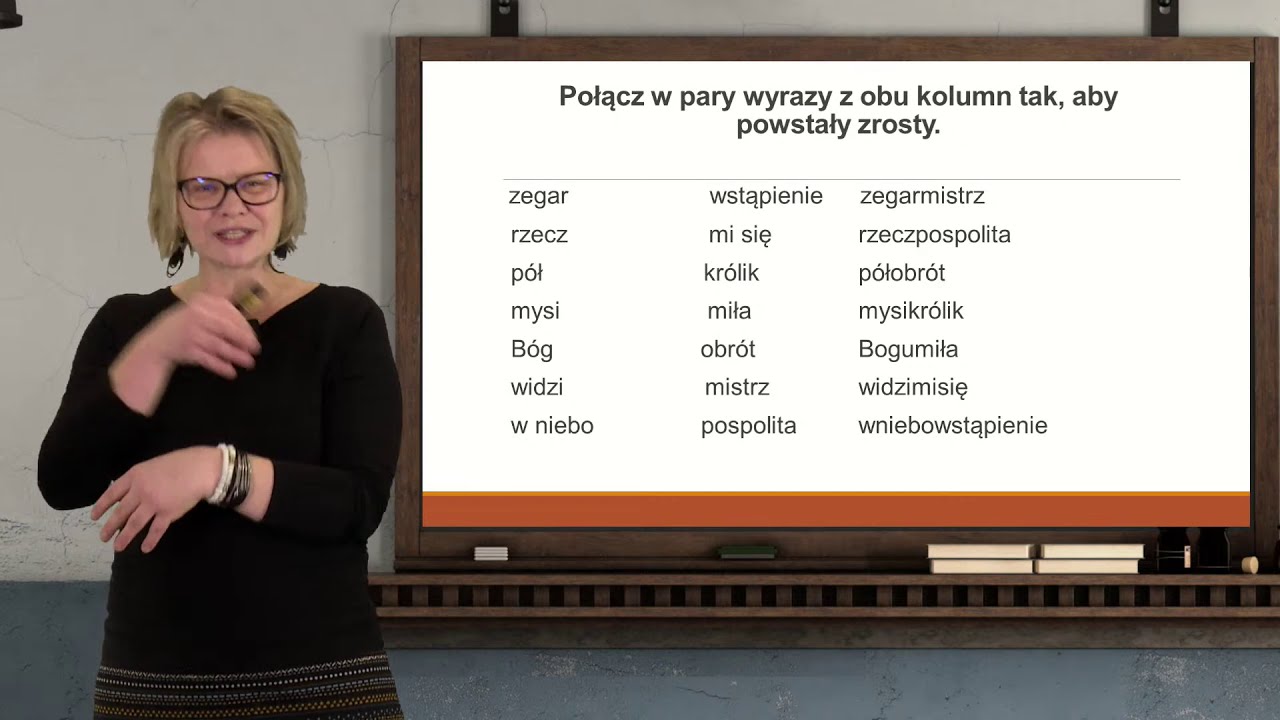 Język polski - SP - egzamin ósmoklasisty. Wyrazy złożone - złożenia, zrosty, zestawienia