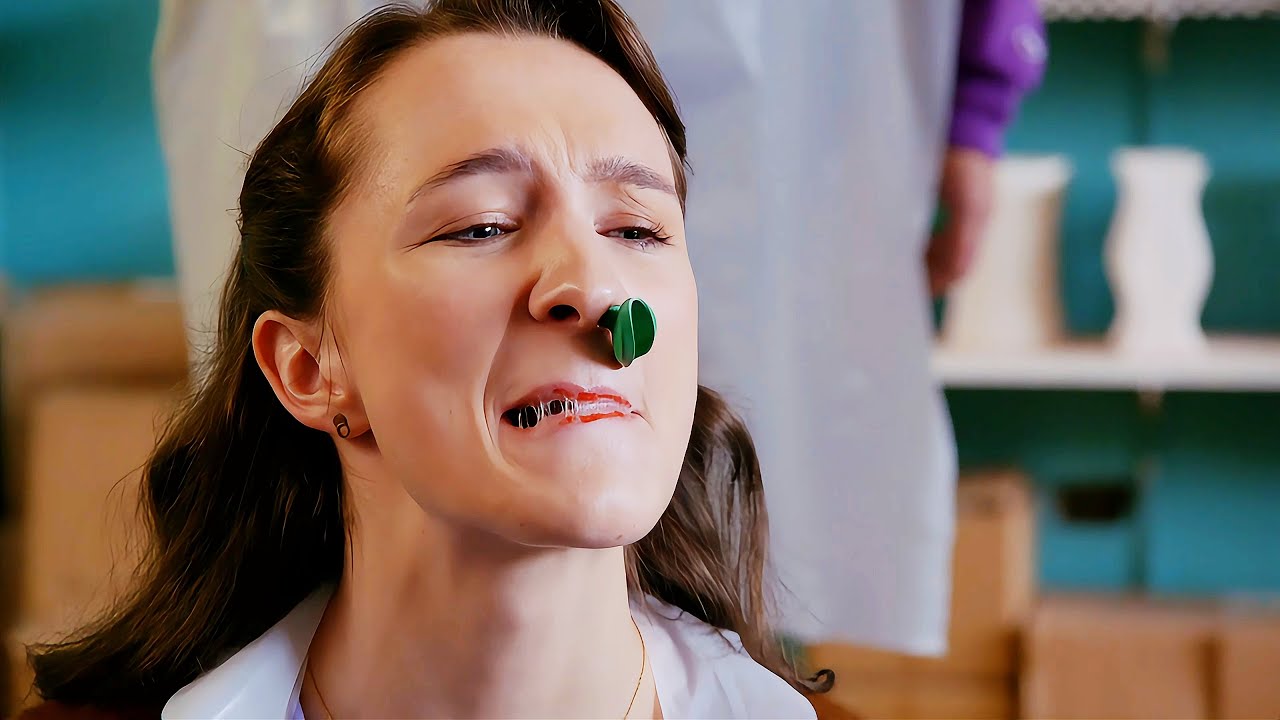 The woman's mouth was tightly glued together