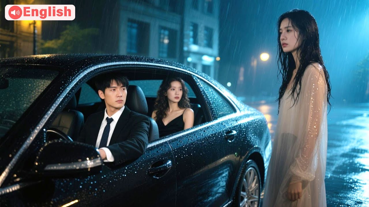In the heavy rain, husband ignores wife, drives off with mistress, tragedy strikes, he panics