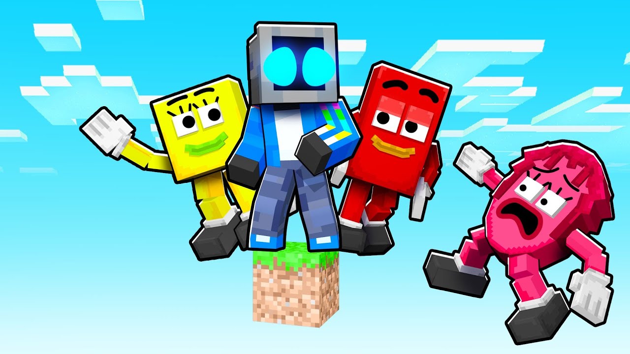One Block Skyblock with SAVE THE SHAPES in Minecraft!