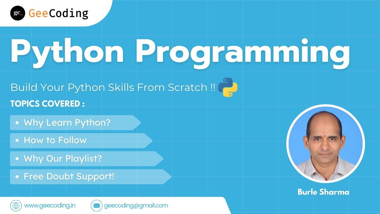 1.0 Python Programming | Introduction | New Series by Burle Sir | For School & College Students