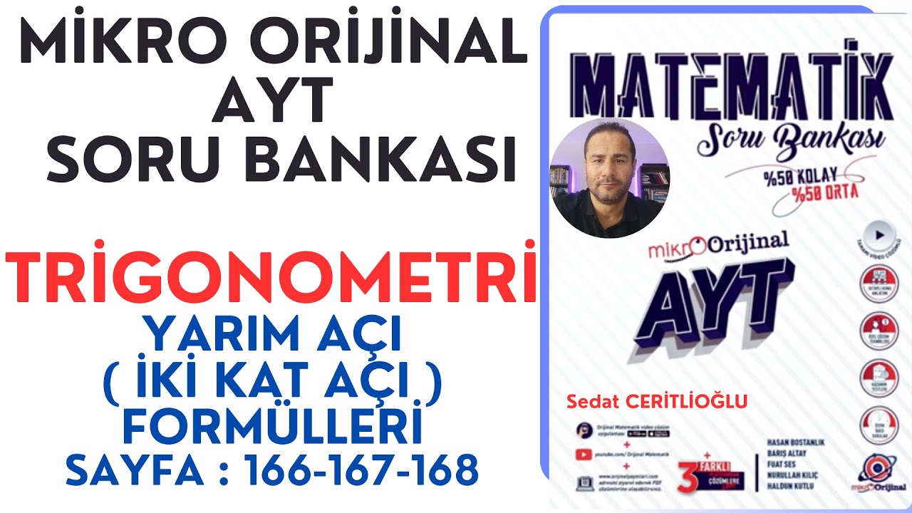 TRİGONOMETRİ | MİKRO AYT SORU BANKASI SYF:166-167-168 | #orijinalmatematik #mikroorijinal# yks2024