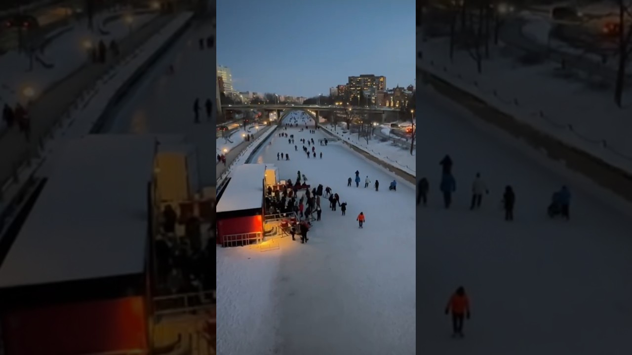 Winter Carnival at Rideau Canal #rideaucanal #iceskating #skating #winteractivities #shorts #ottawa
