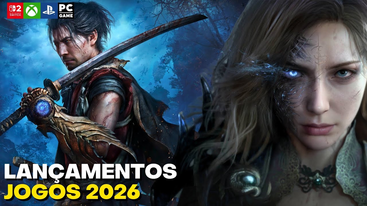 Top 20 NOVOS JOGOS que ser&atilde;o LAN&Ccedil;ADOS em 2026 e AL&Eacute;M (PS5/XBOX SERIES X-S/SWITCH 2/PC)
