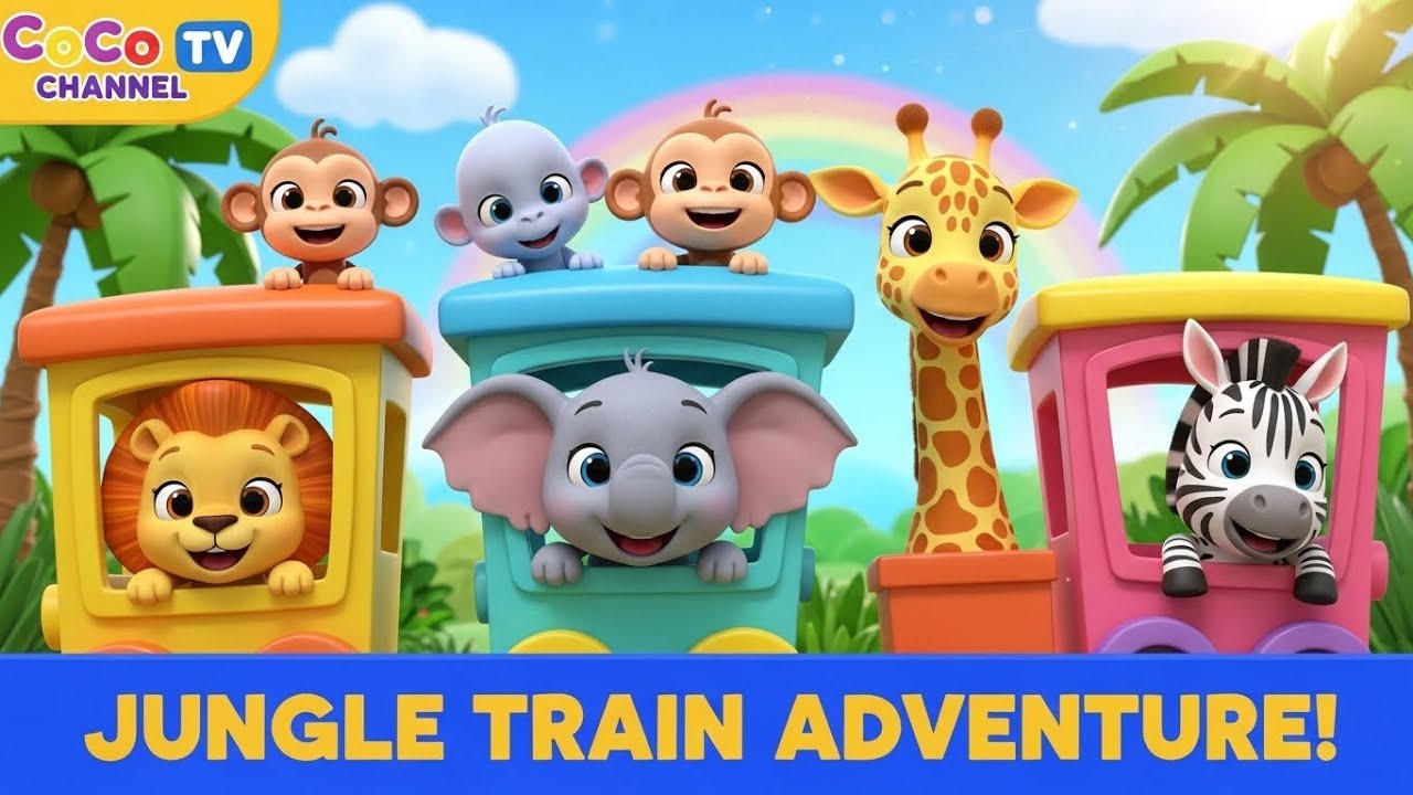 Train and Plane Sounds with Animals | Fun Kids Song | Preschool Sing Along