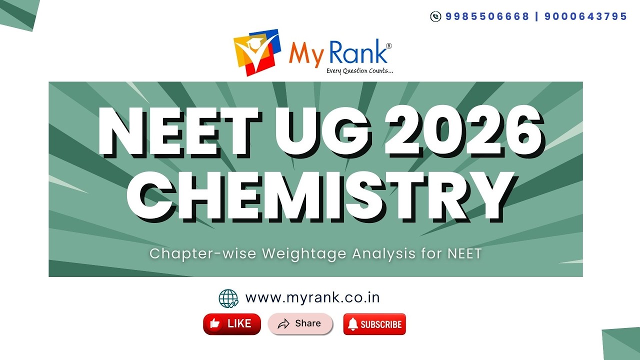💥 Наберите 160+ баллов по химии 🔥 | Важные темы NEET UG 2026 | MyRank