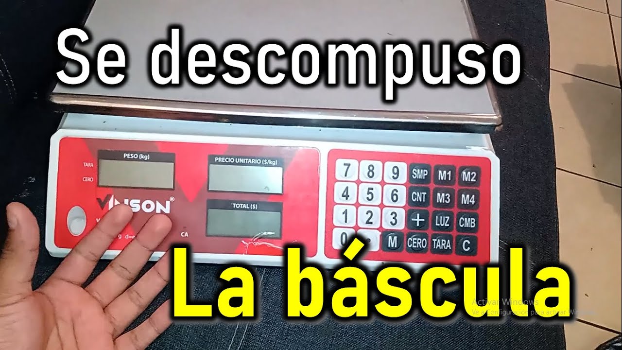 Se descompuso la báscula de la tienda!