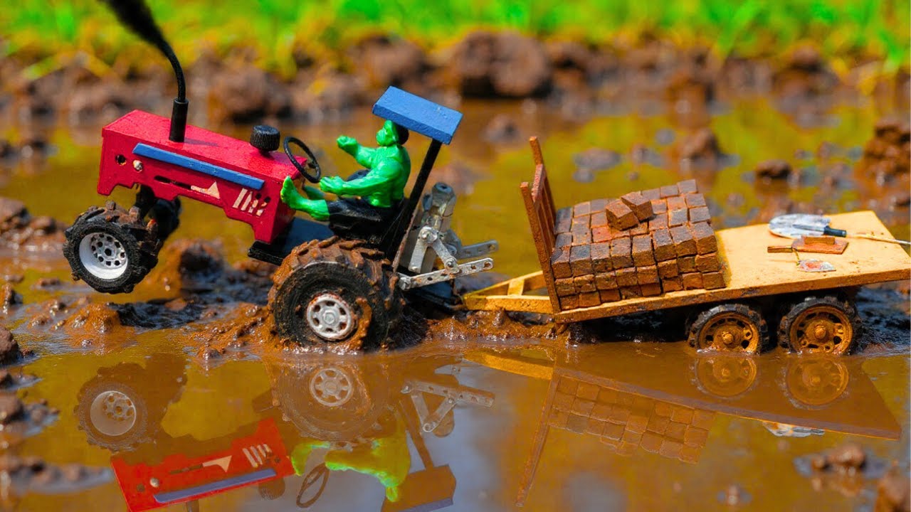 Diy diorama making mini motor water pump science project | Mini Tractor@PwnCreator