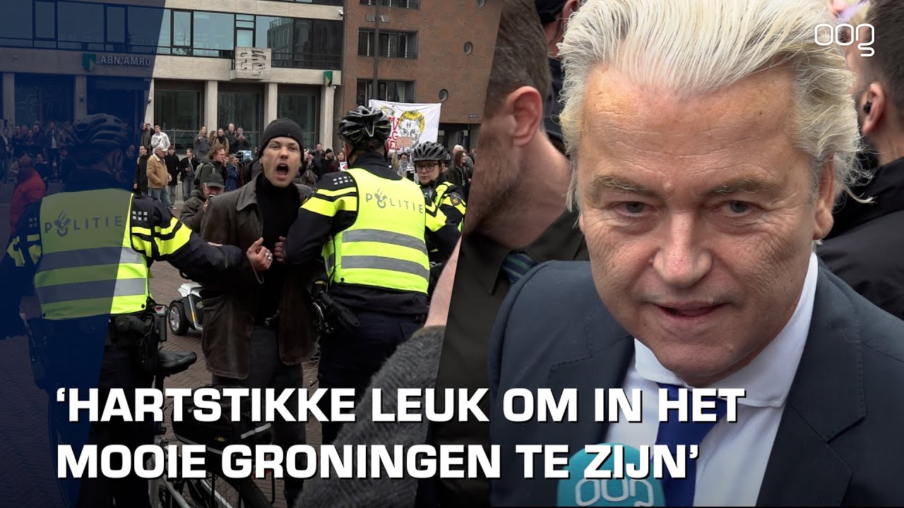 Wilders trekt fans en demonstranten naar stad Groningen