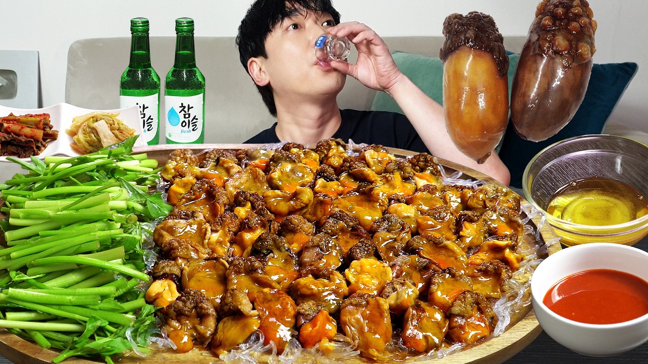 Лучшая текстура! Ароматное сашими из бородавчатой асцидии MUKBANG РЕАЛЬНЫЙ ЗВУК ASMR ШОУ ЕДЫ