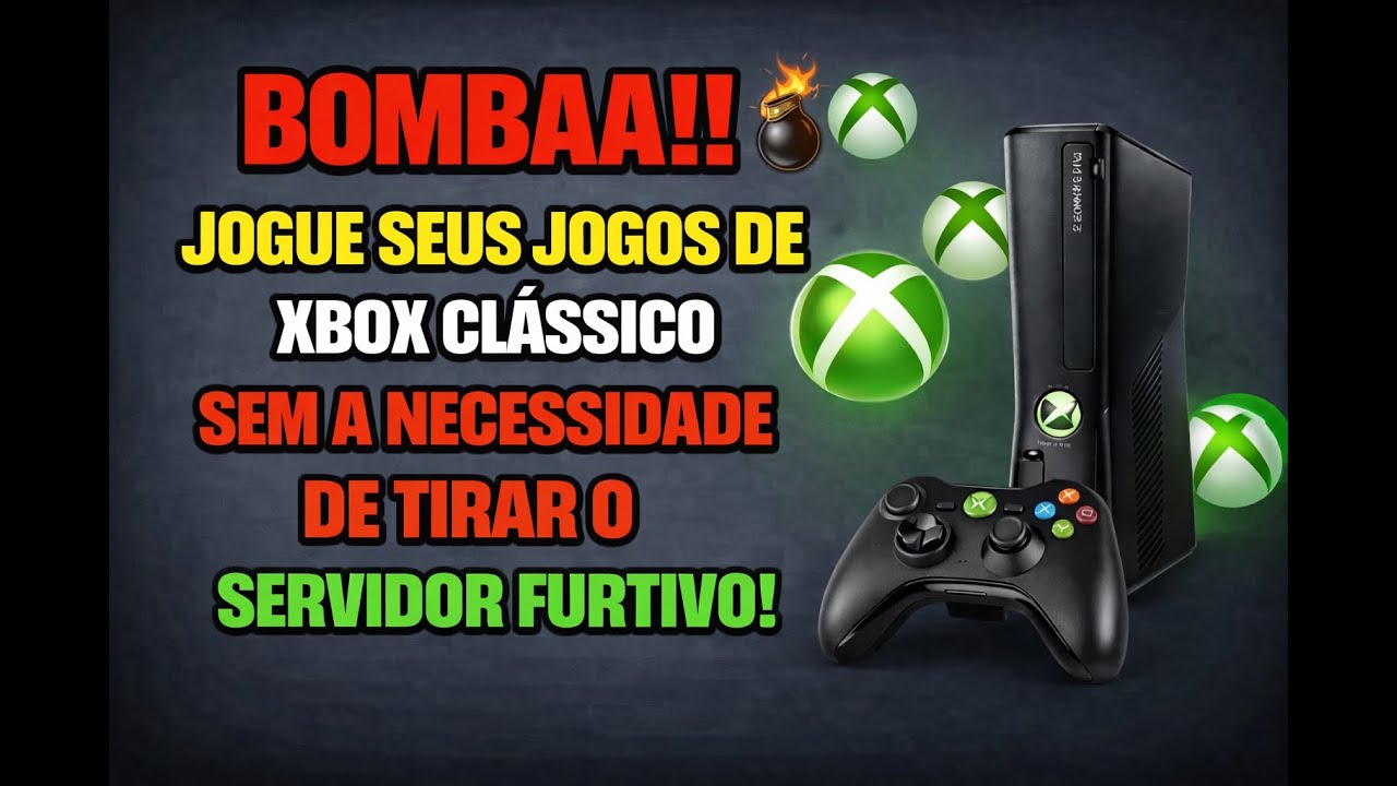 BOMBAAA! XBOX CLÁSSICO NO XBOX 360 SEM A NECESSIDADE DE TIRAR OS SERVIDORES FURTIVOS! RGH - EXPLOIT
