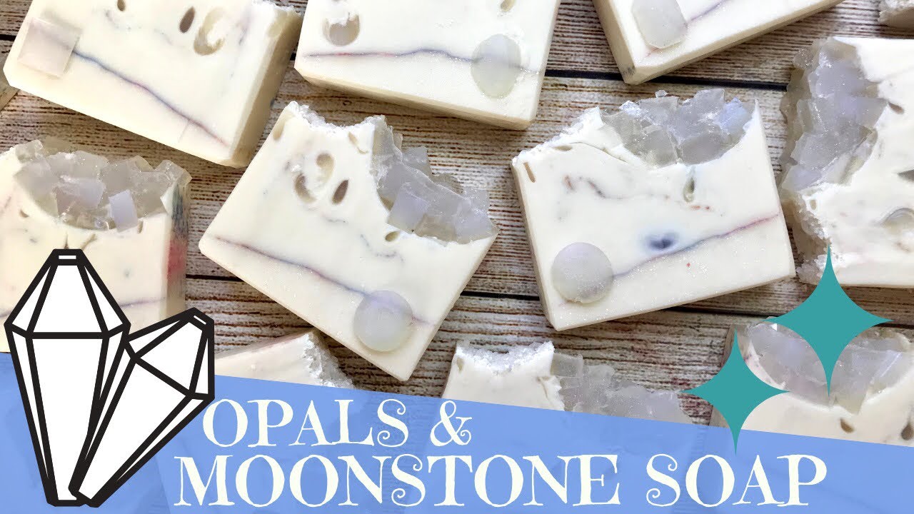 Making Of Opals and Moonstone Cold Process Soap | 💎  Luna Fae CREATIONS