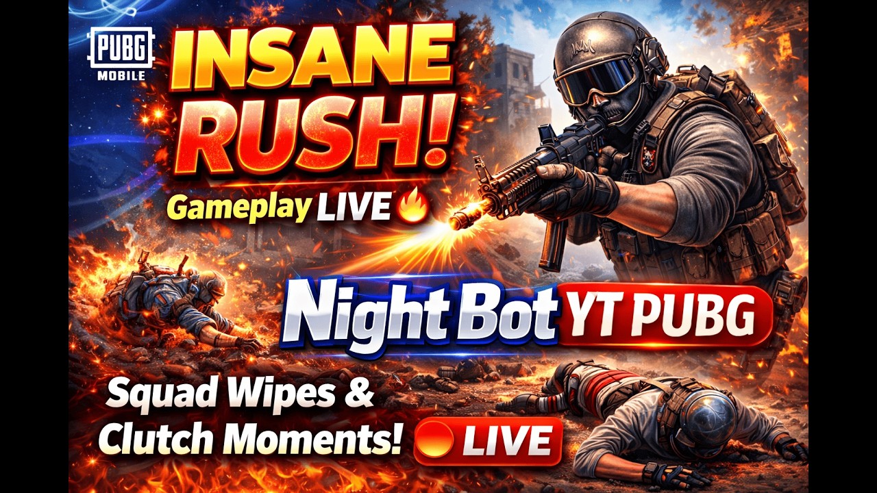INSANE RUSH Gameplay LIVE 🔥 Squad Wipes & Clutch Moments!