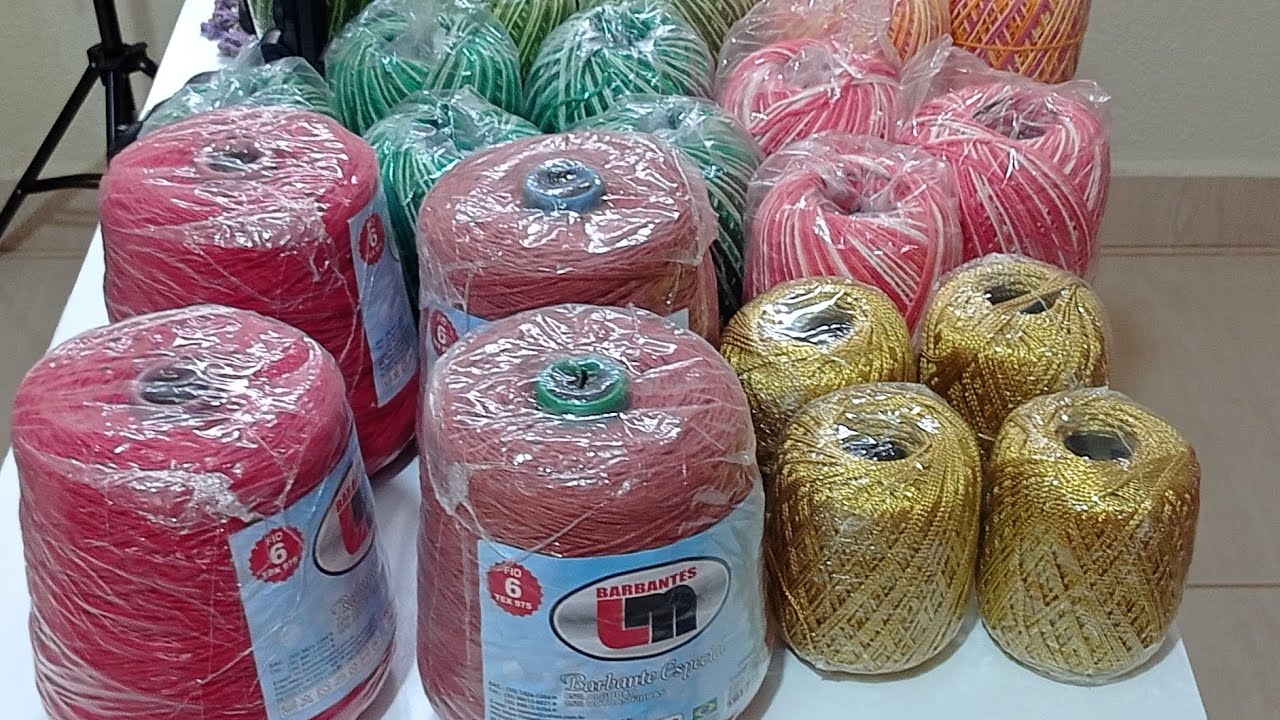Reposição por aqui... Compra de barbante lindos para o ateliê. Barbantes LM 