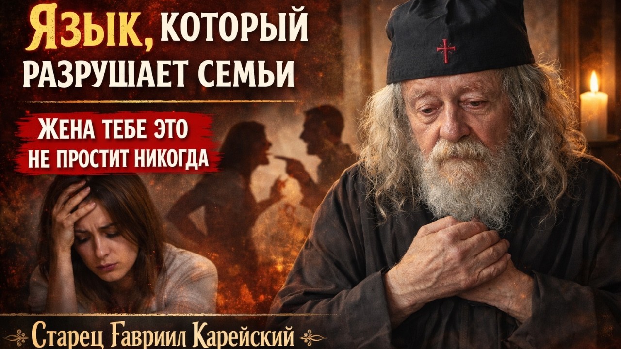 Язык, который разрушает семьи. Жена тебе это не простит никогда. Старец Гавриил Карейский