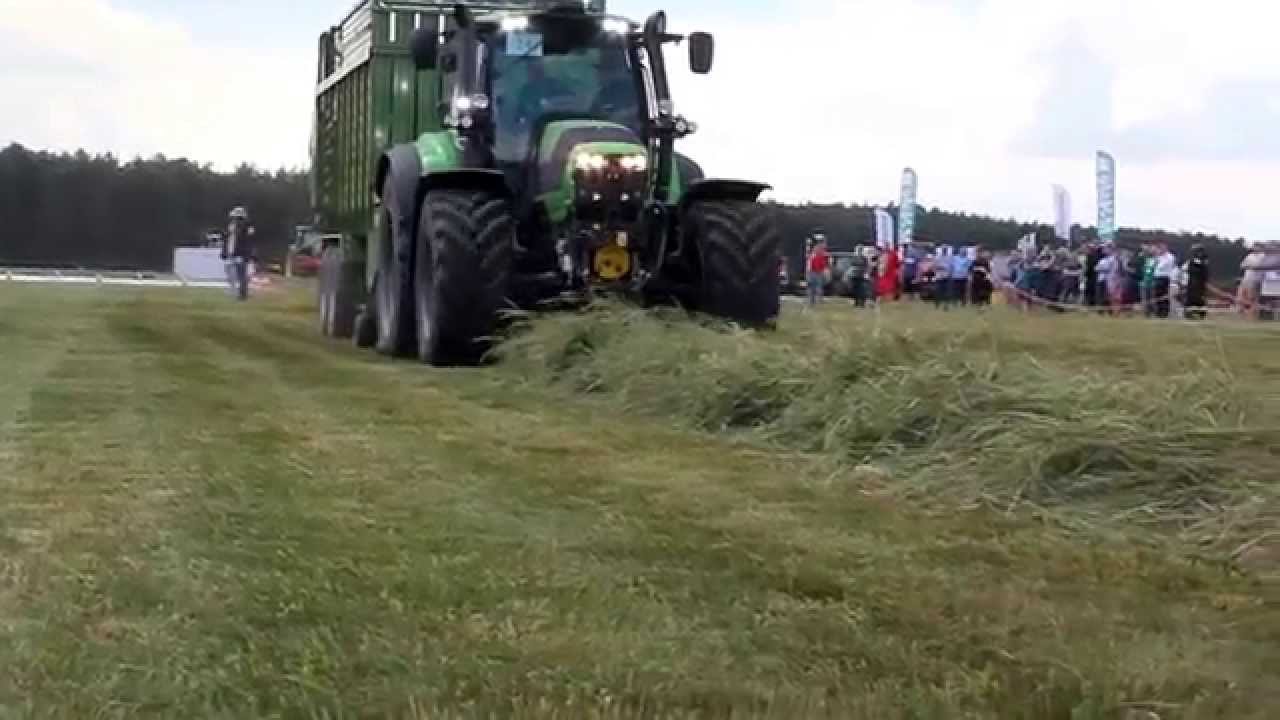 Ciągnik Deutz Fahr 6190 + przyczepa samozbierająca Krone MX 320 GD