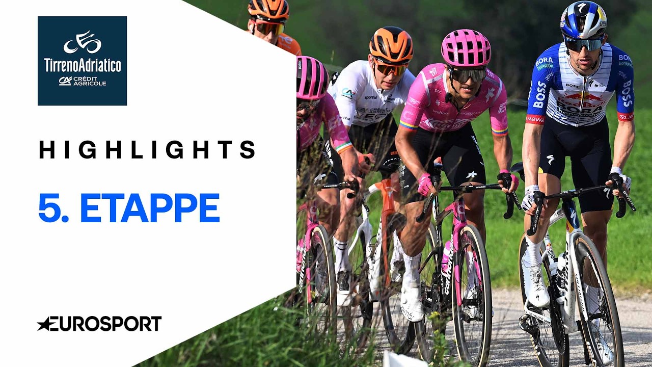 Nächster Führungswechsel bei Solo-Coup | Highlights deutsch | Tirreno-Adriatico | 5. Etappe | Rad