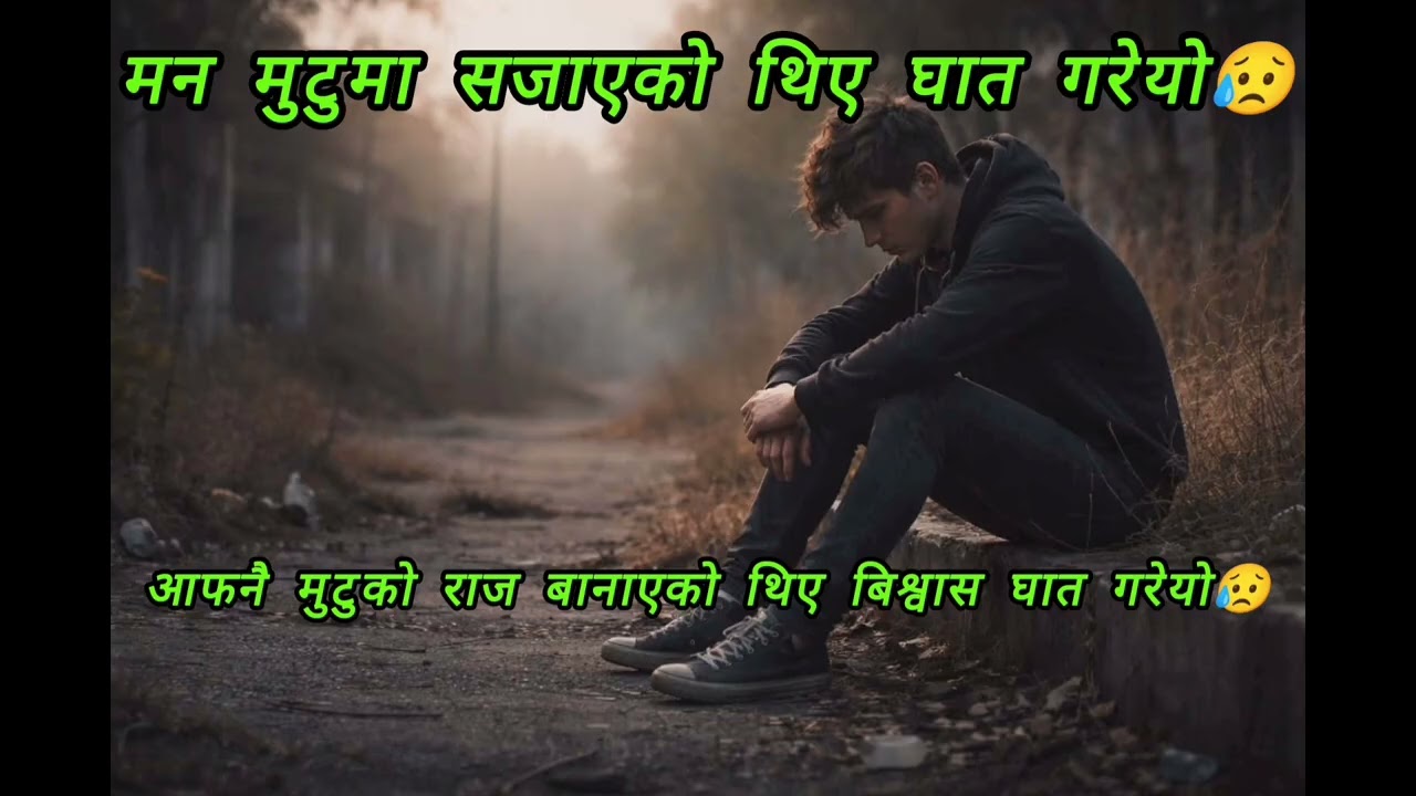 मन मुटुमा सजाएको थिए घात गरेयो/ आफनै मुटुको राज बनाएको थिए बिश्वास घात गरेयो😥